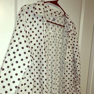 Polka dot button down